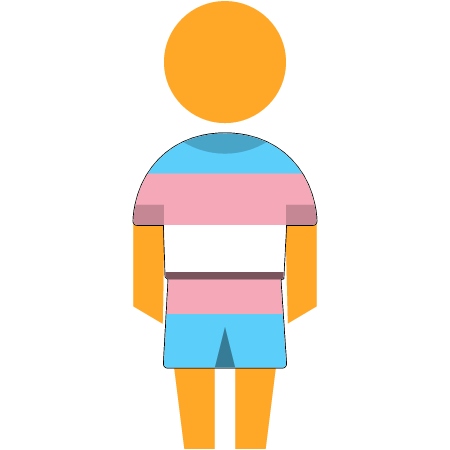 Transgender Child Symbol (Simple Orange)