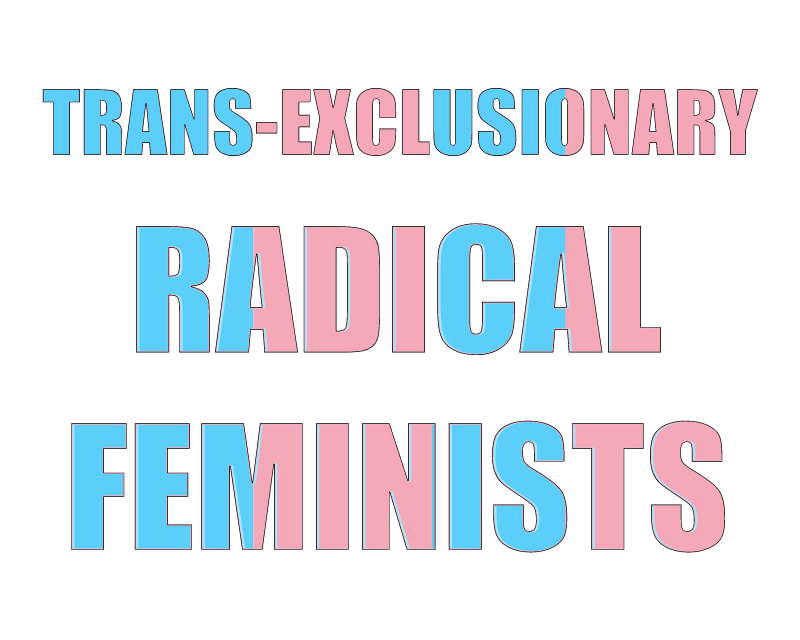 TERF in Trans Pride Colors