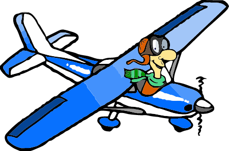 Man Flying Blue Plane