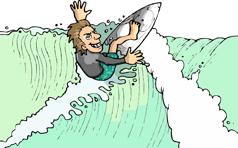 Surfer on a Wave