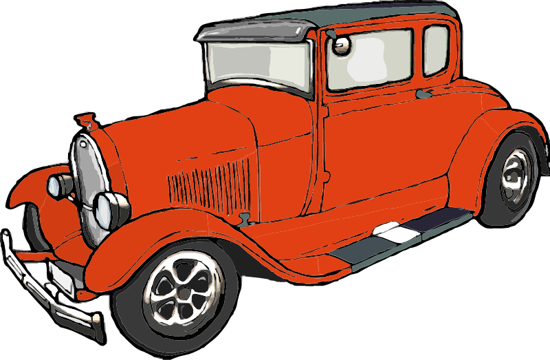 Vintage American Red Car