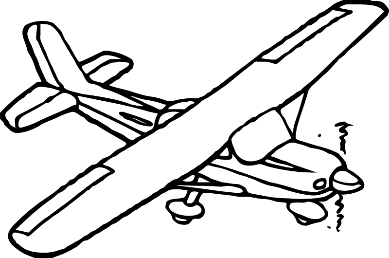Single Wing Plane – Line Drawing