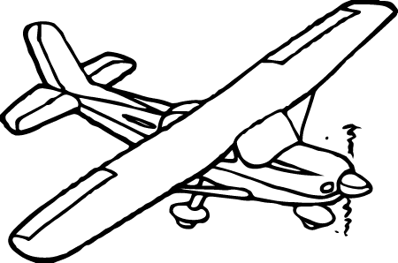 Single Wing Plane – Line Drawing