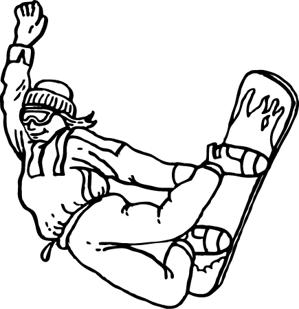 Snowboarder (Black & White)