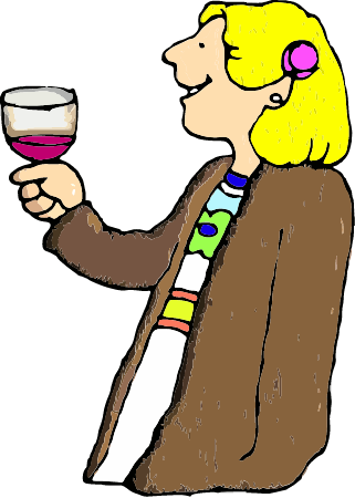 Lady Drinking Red Wine