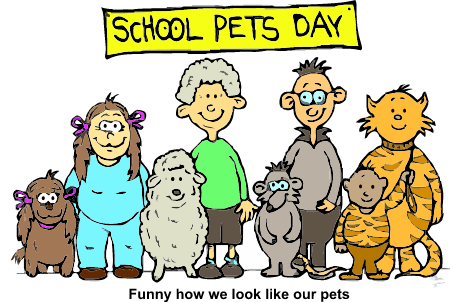 School Pet Day Cartoon