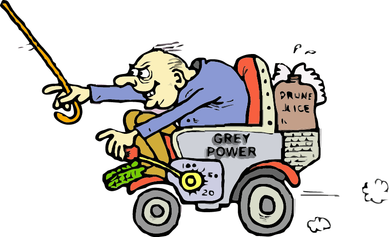 Grey Power Scooter