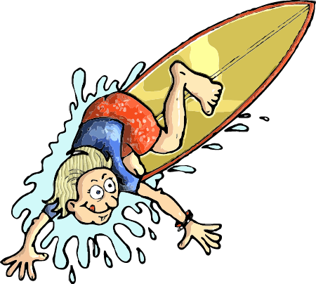 Surfer Riding Wave (Alternate)