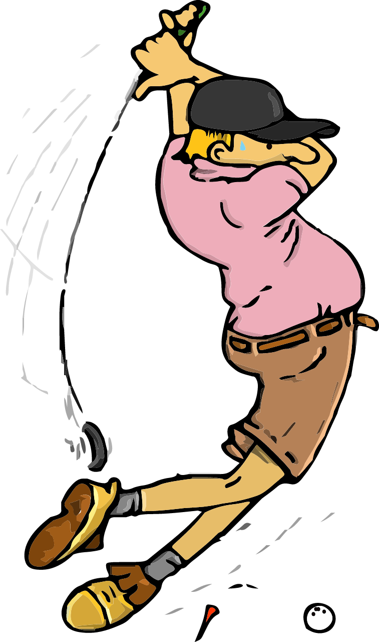Golfer Missing Ball