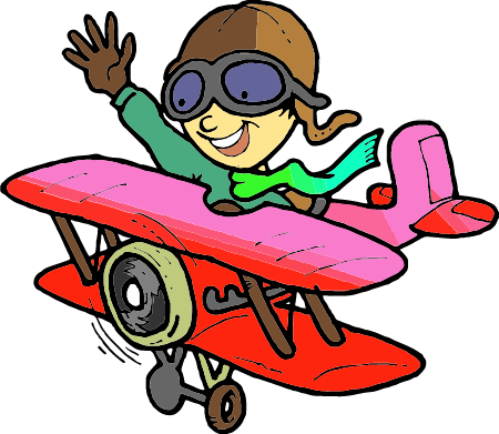 Lady Flying in Bi-Plane