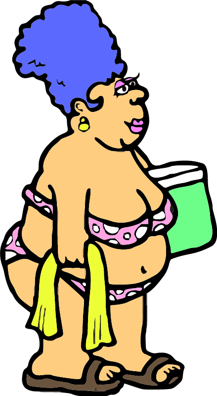 Woman Going to Beach with Chilly Bin