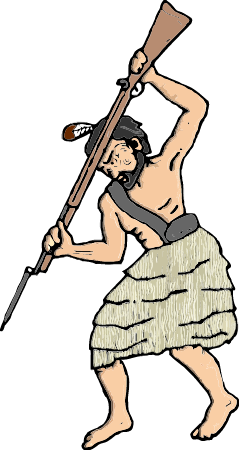 Early Maori Warrior with Rifle
