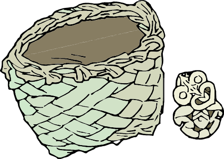 Maori Flax Bag & Bone Tiki