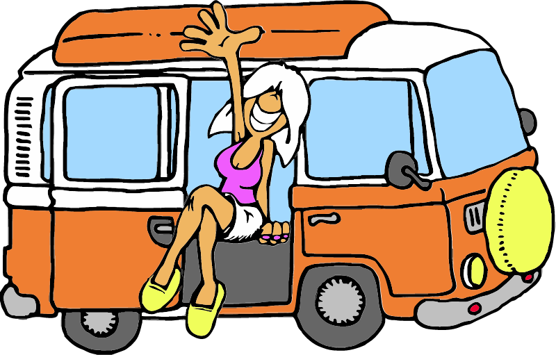 VW Camper Van Cartoon