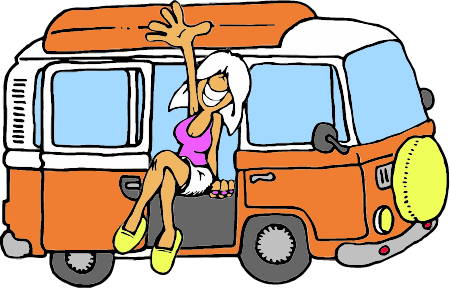 VW Camper Van Cartoon