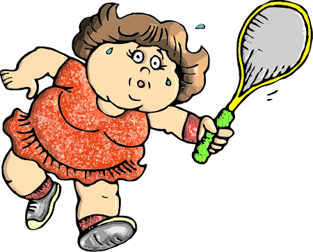 Exhausted Woman Playing Squash