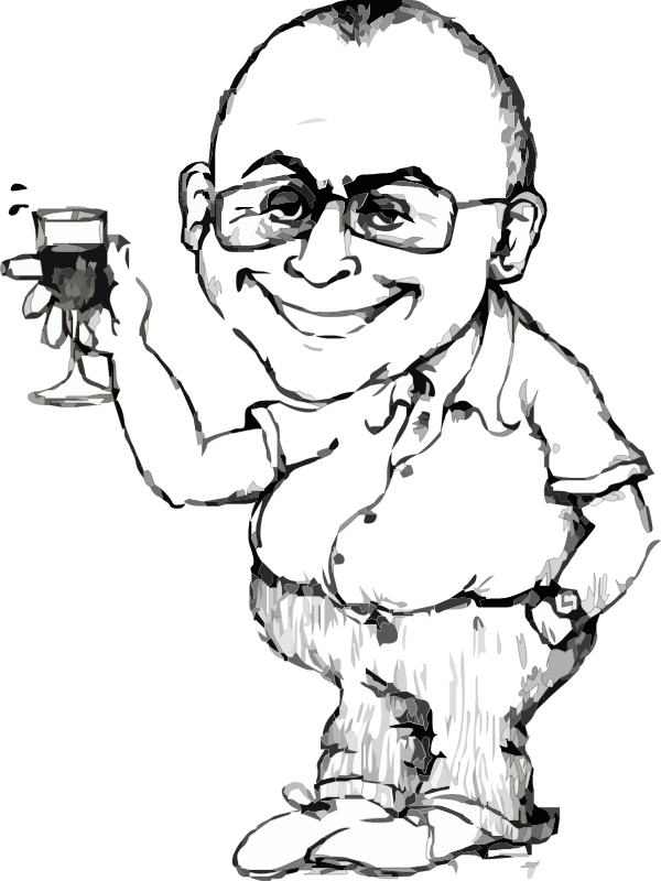Man Drinking Wine