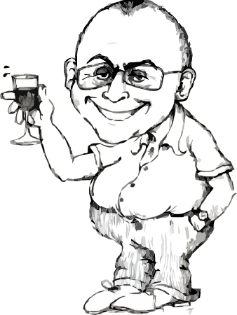 Man Drinking Wine