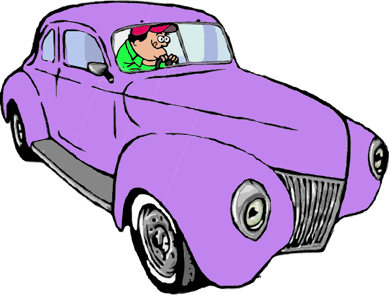 Purple Vintage Car
