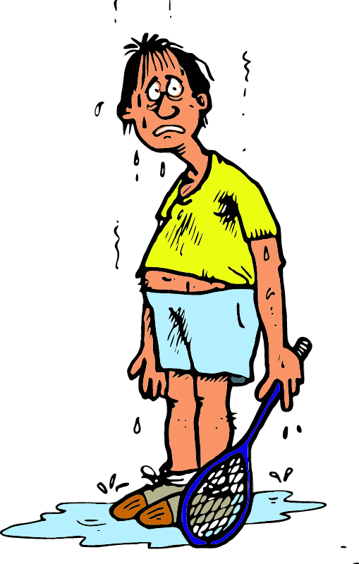 Man Exhausted After Squash