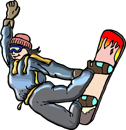 Woman Snowboarding