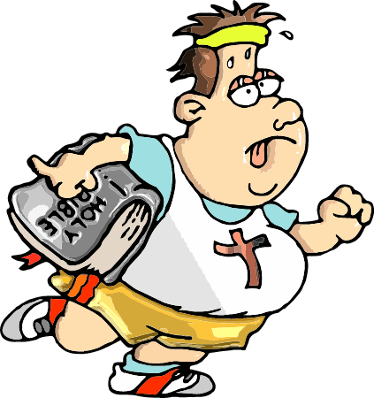Christian Runner with Bible