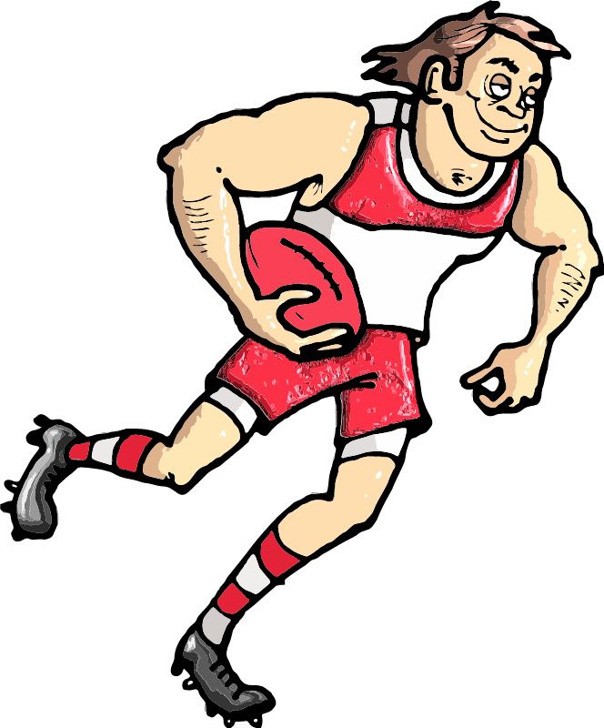Aussie Rules Rugby Player (Color)