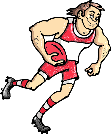 Aussie Rules Rugby Player (Color)