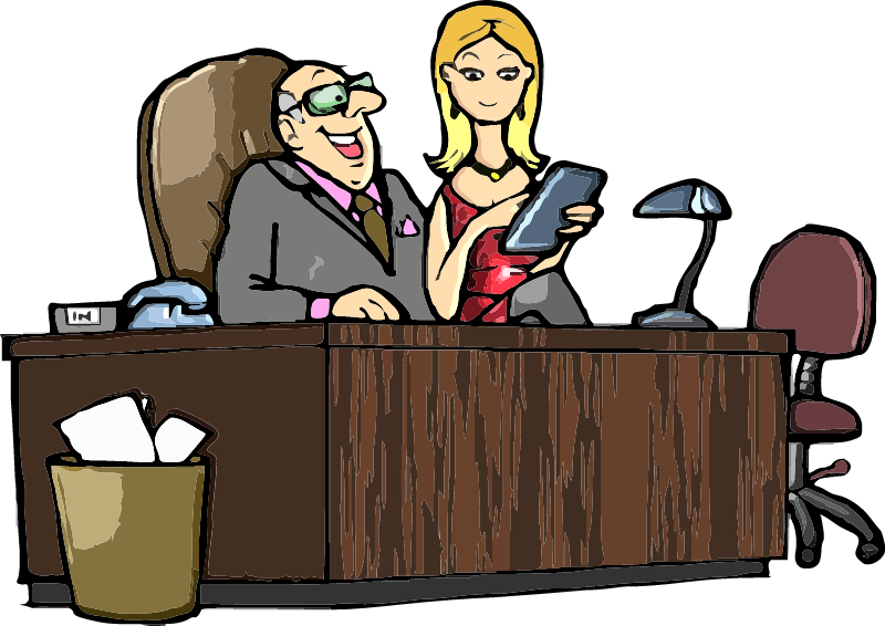 Secretary Dictating for Boss