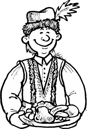 Polish Man with Food