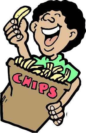 Boy Enjoying Chips