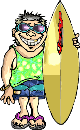 Surfer Dude with Board