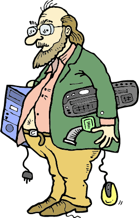 Computer Geek Cartoon