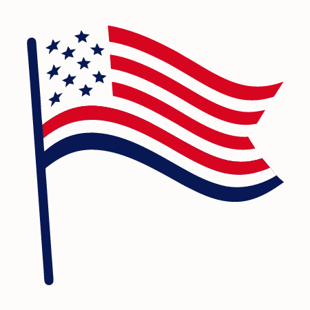 folded American flag vector illustration