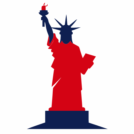 statue of liberty silhouette vector illustration