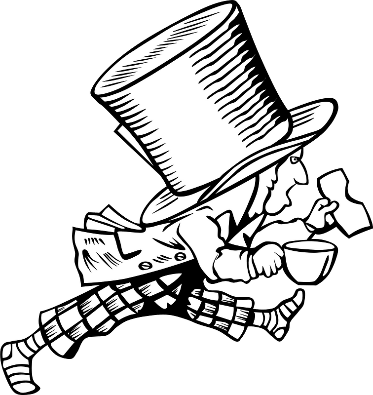 Mad Hatter - Black and white