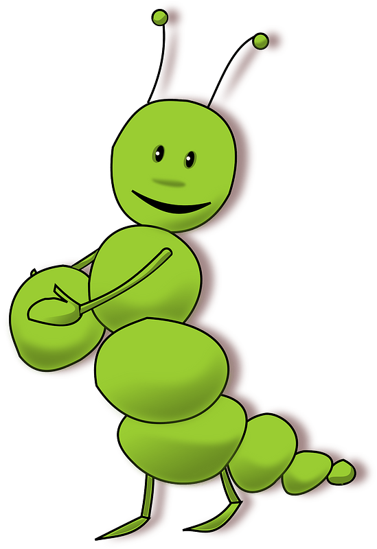 Smiling Green Caterpillar