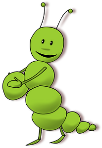 Smiling Green Caterpillar