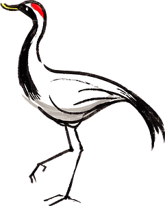 Red-crowned crane