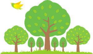 Trees in a forest