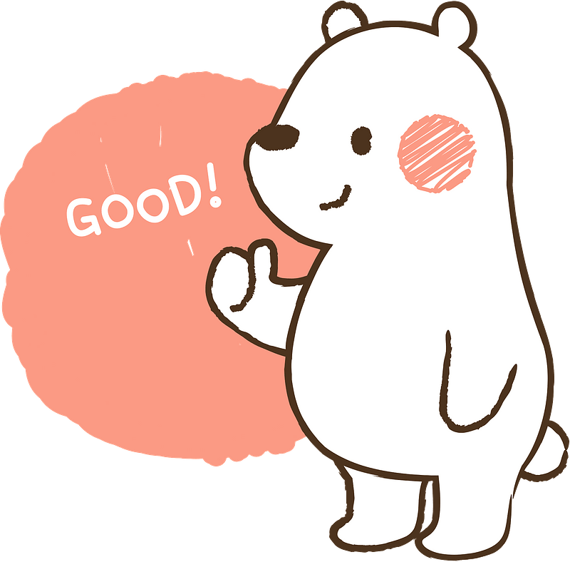 White bear saying good