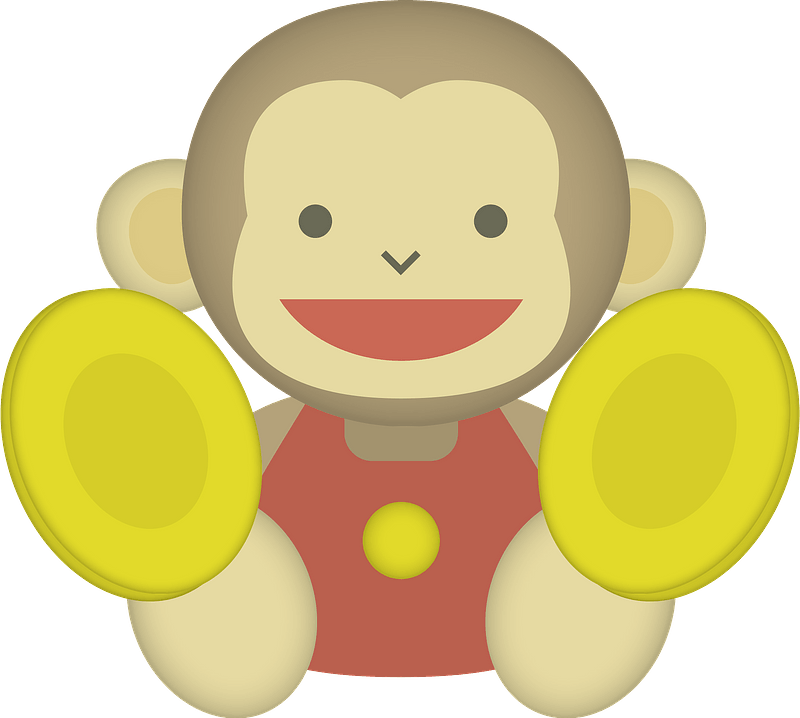 Monkey playing cymbals