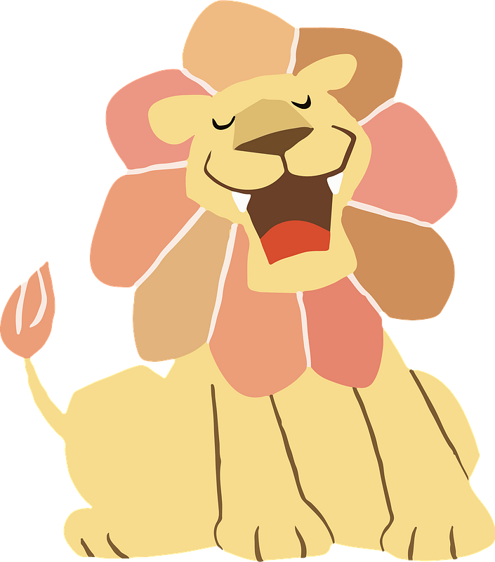 Lion is yawning