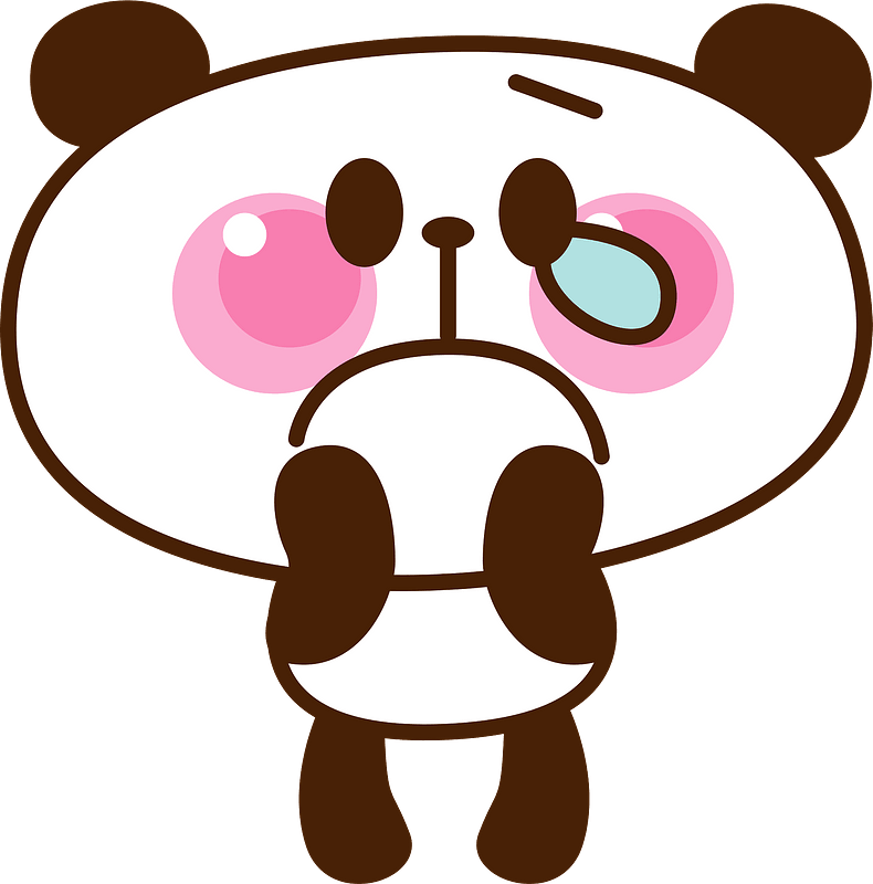 Giant panda is crying