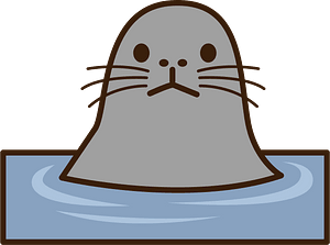 Earless seal in the water