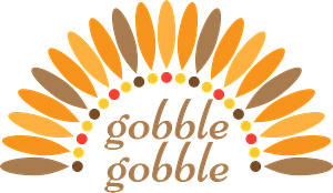 Gobble gobble stylized lettering