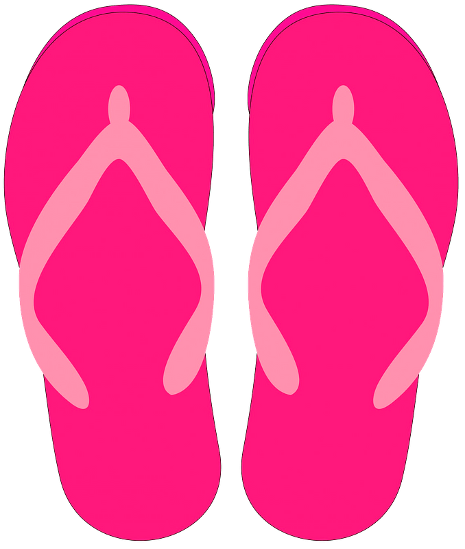 Pink flip-flops