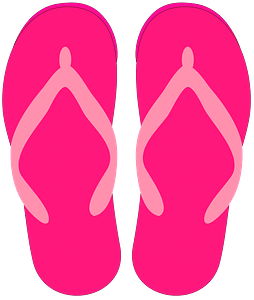 Pink flip-flops