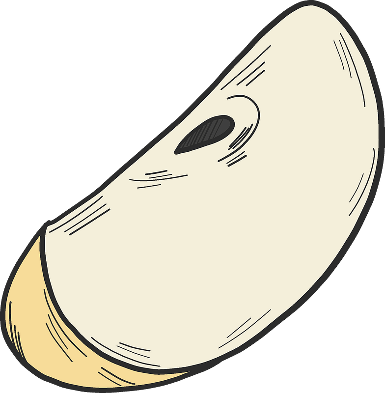 Slice of yellow apple