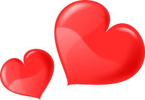 Two Glossy Hearts
